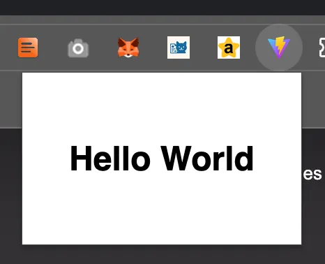 Extension pop up